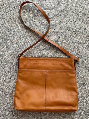 Margot New York Brown Leather Crossbody Bag/Purse